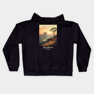 A Vintage Travel Illustration of Sigiriya - Sri Lanka Kids Hoodie